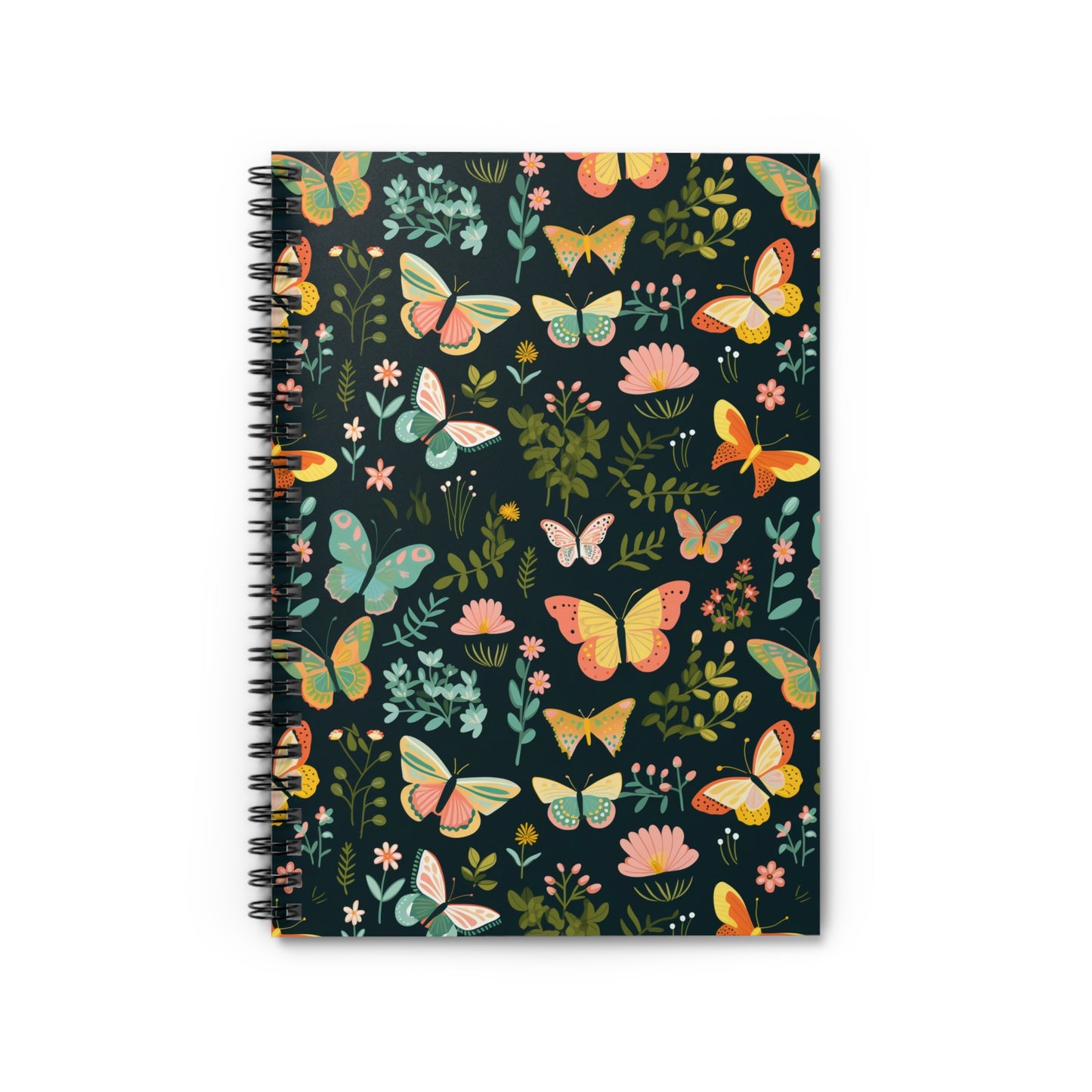 Woodland Butterfly Garden Spiral Notebook - Ruled Line