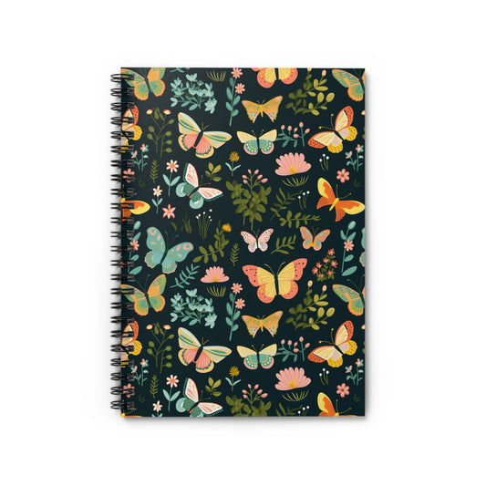 Woodland Butterfly Garden Spiral Notebook - Ruled Line