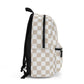 Neutral Checkered Backpack