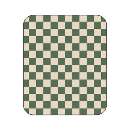 Green Checkered Picnic Blanket