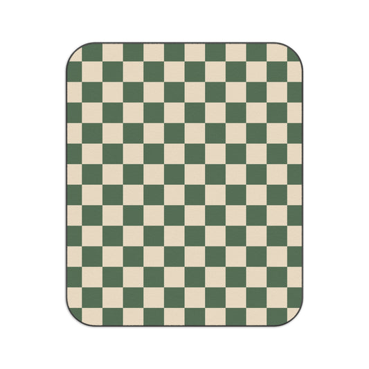 Green Checkered Picnic Blanket