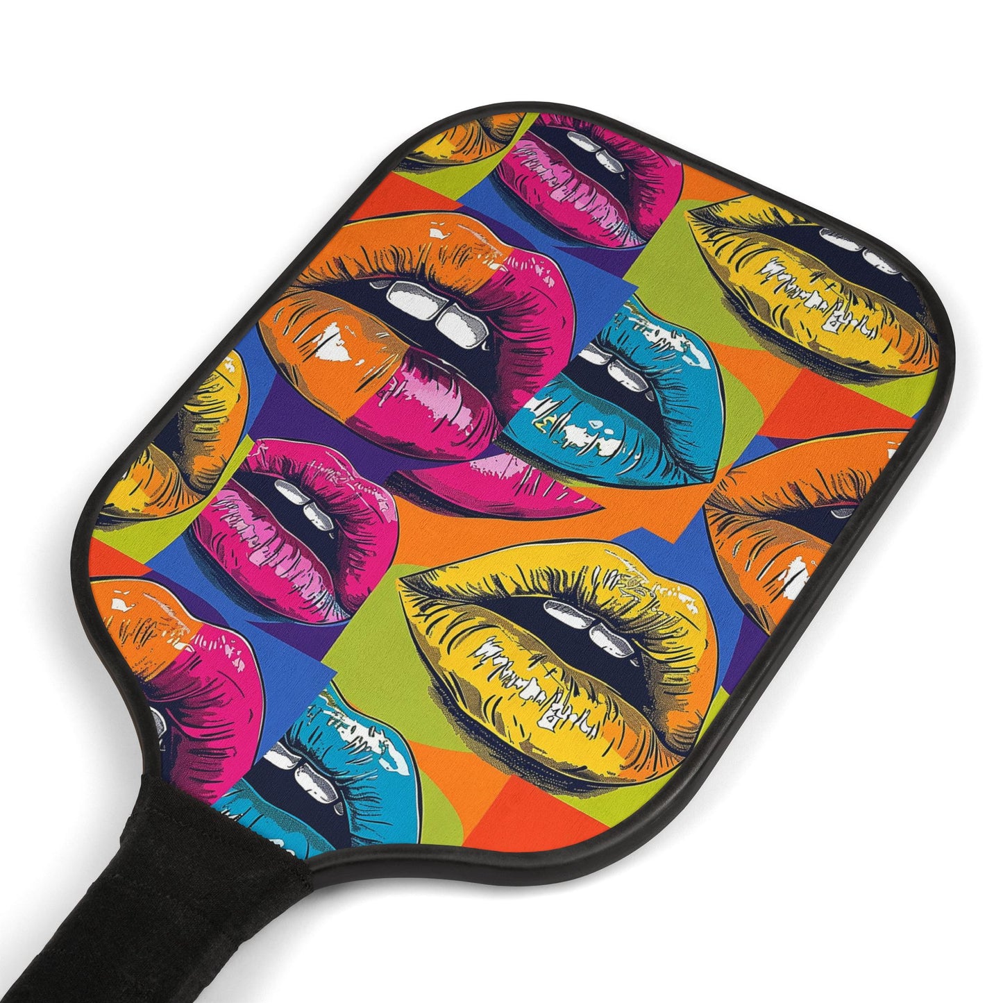 Bright Retro Lips Pickleball Kit