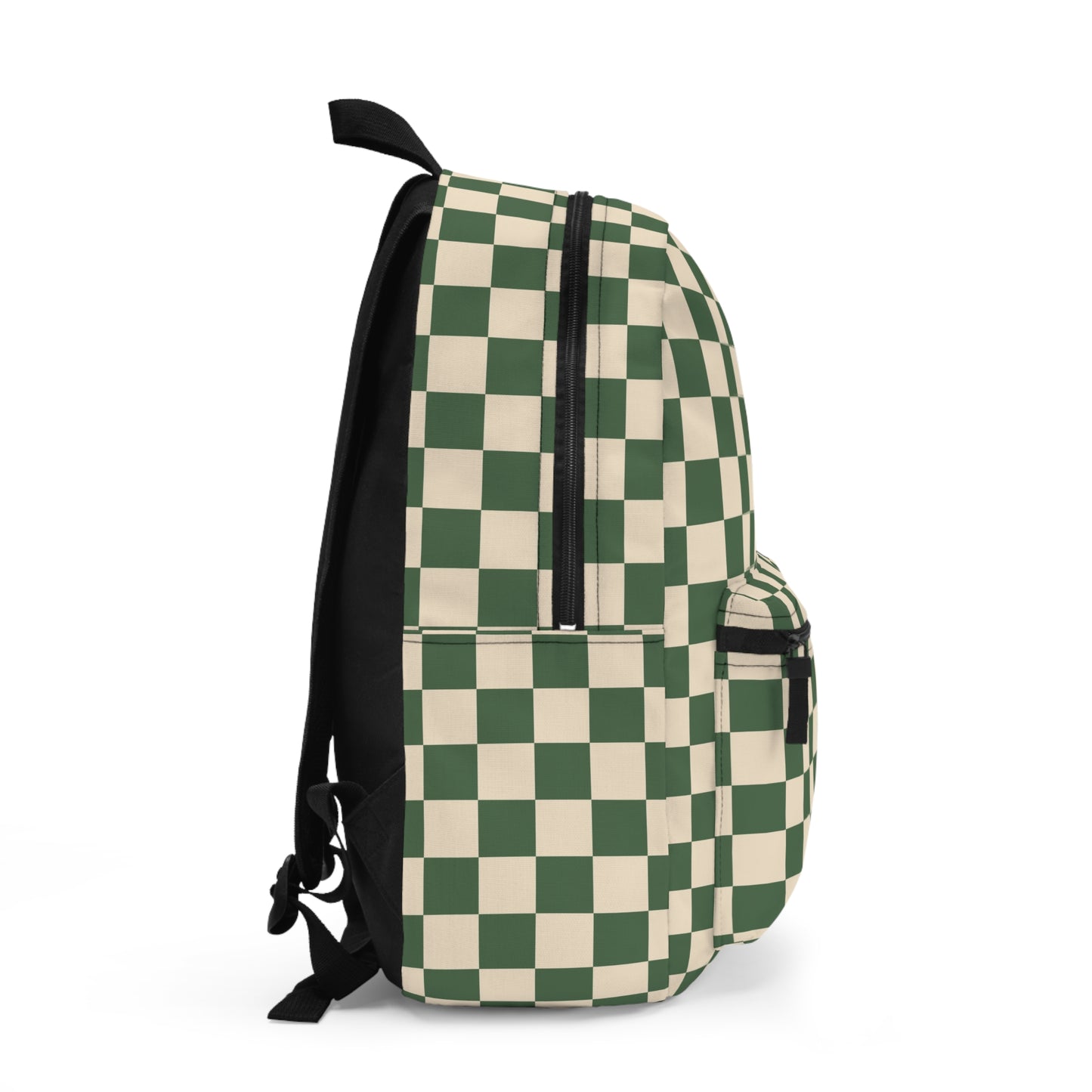 Green Checkered Backpack