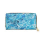 Ocean Blue Waves Zipper Wallet