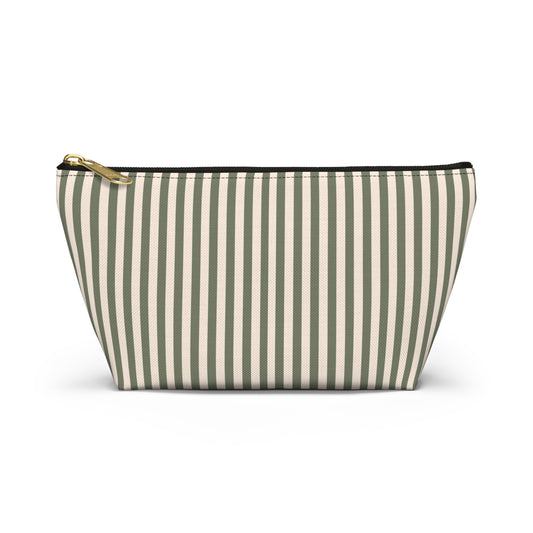 Green Striped Pouch