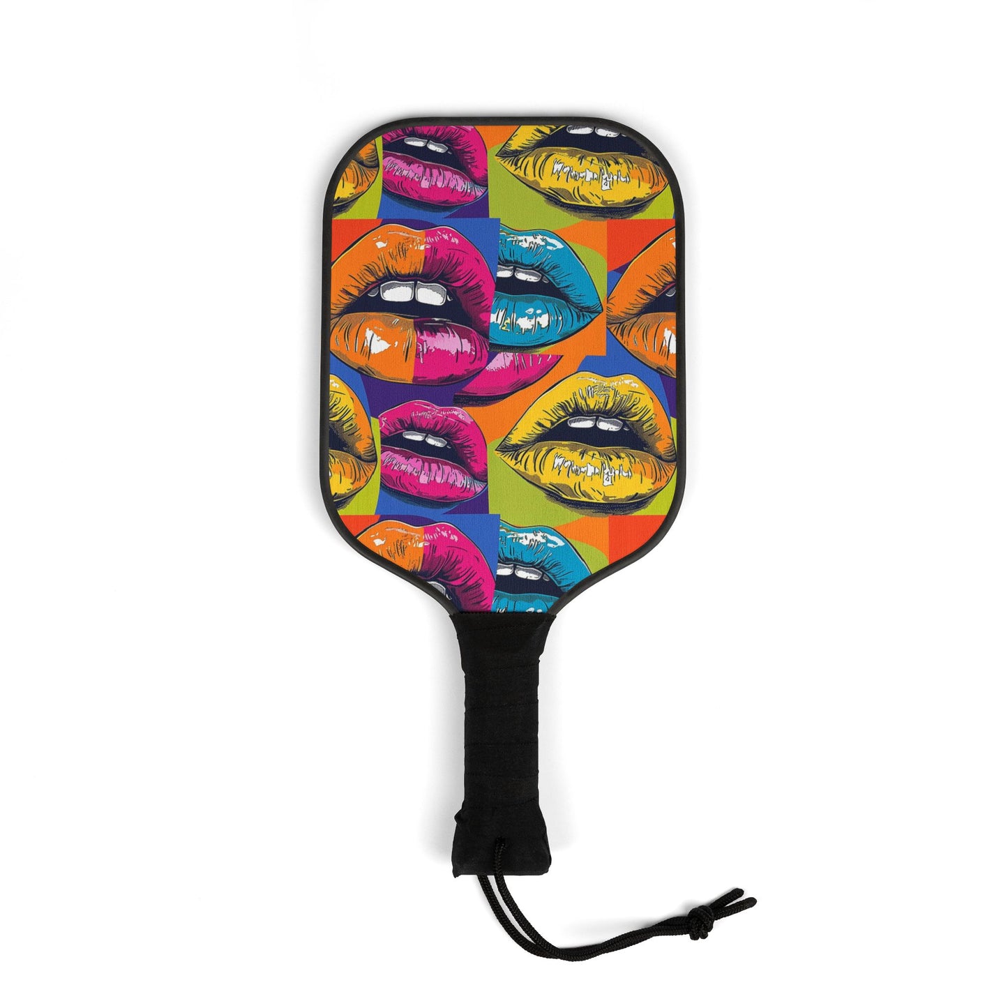 Bright Retro Lips Pickleball Kit