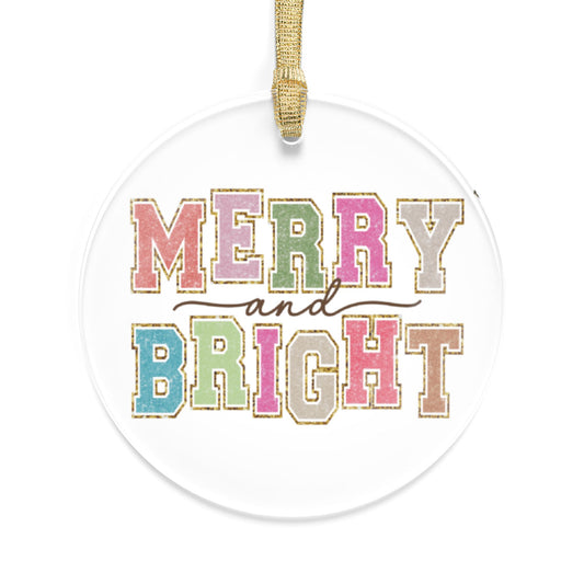 Merry and Bright Acrylic Ornaments