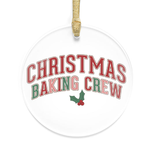 Christmas Baking Crew Holly Acrylic Ornaments