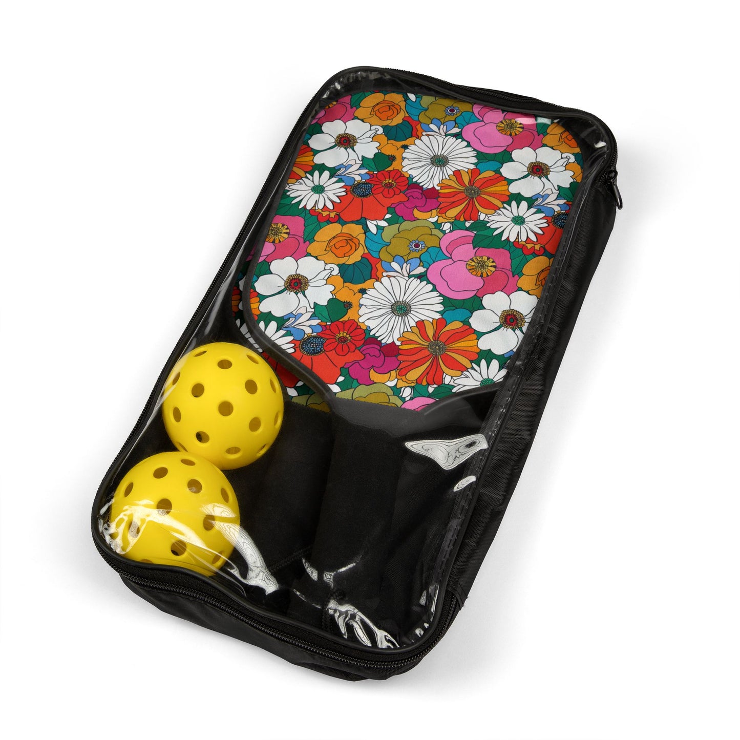 Bright Retro Florals Pickleball Kit