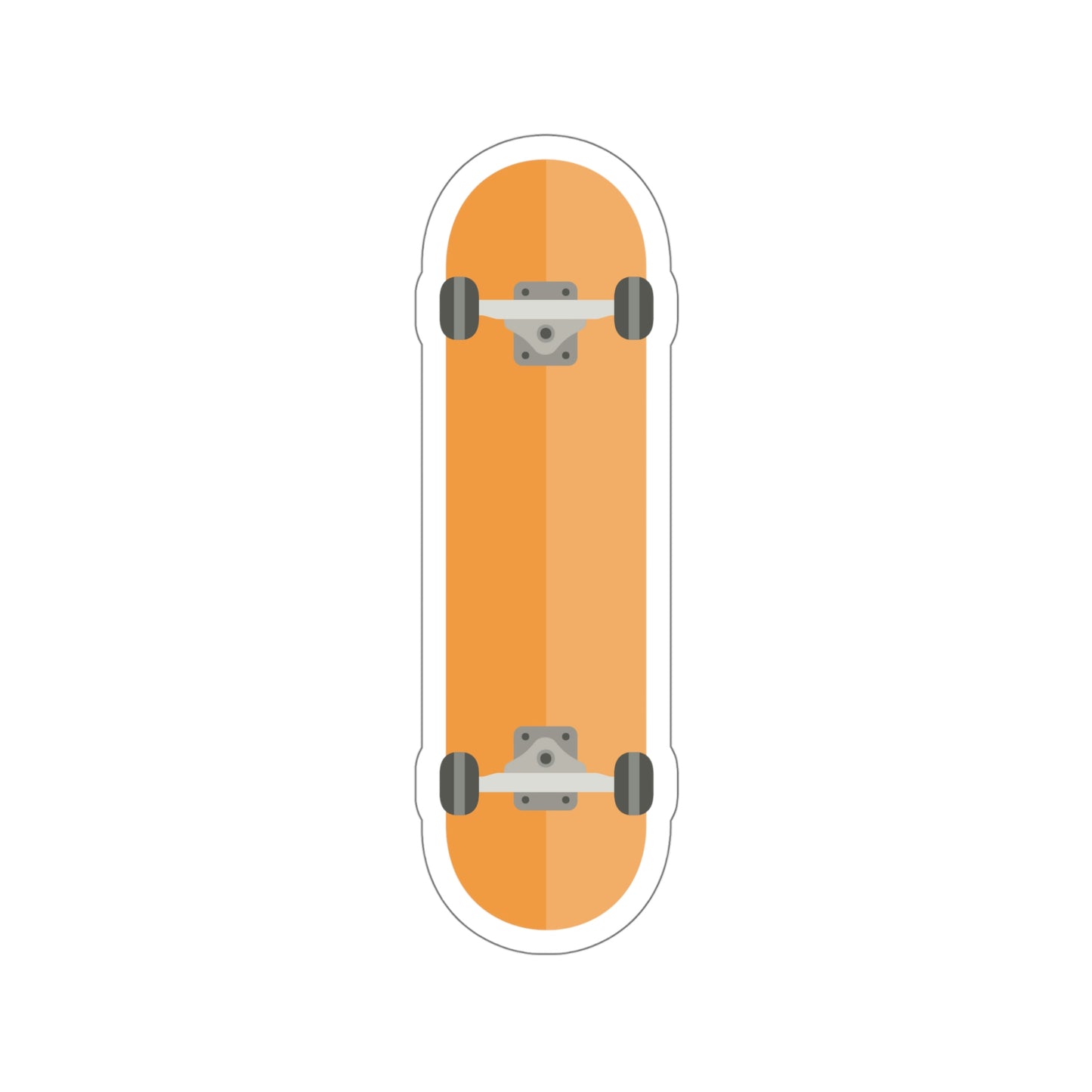 Orange Skateboard Sticker