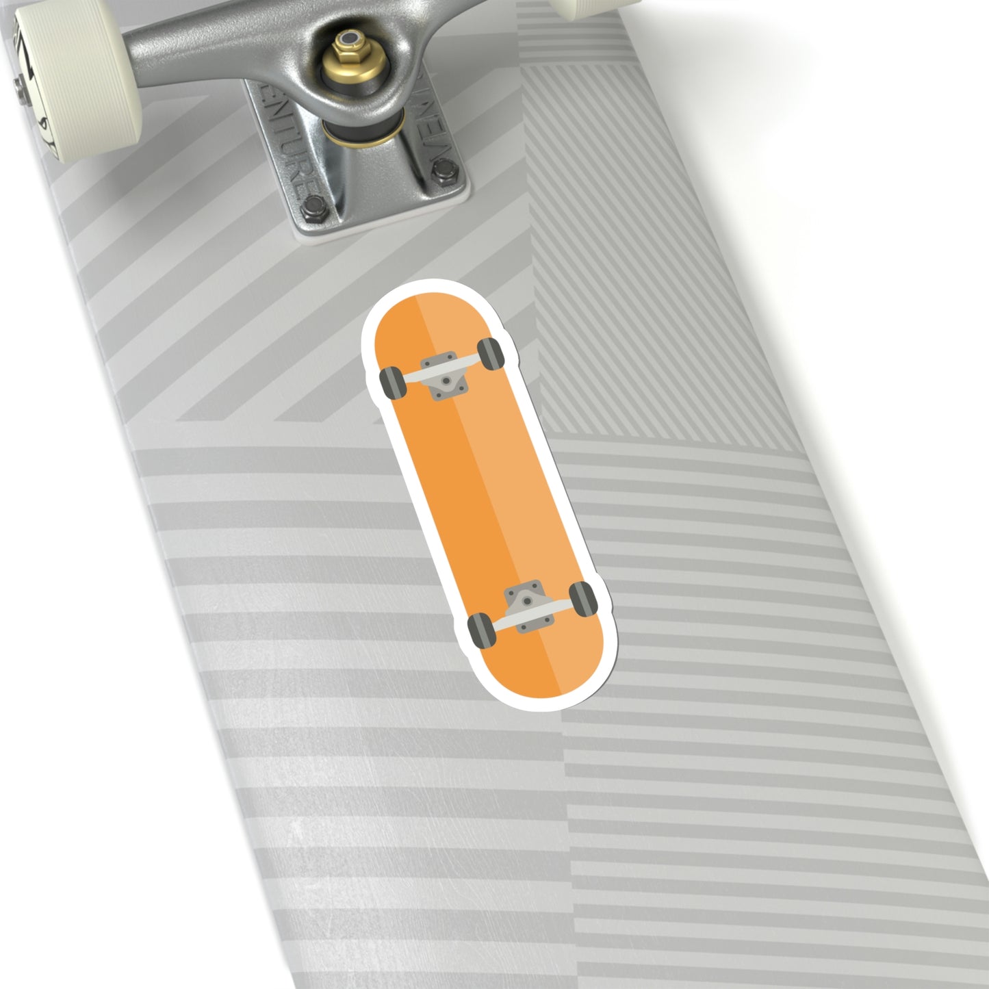 Orange Skateboard Sticker