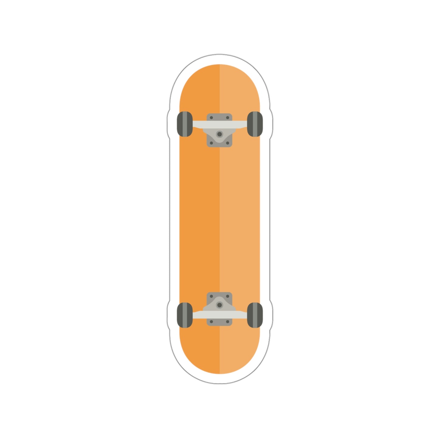 Orange Skateboard Sticker