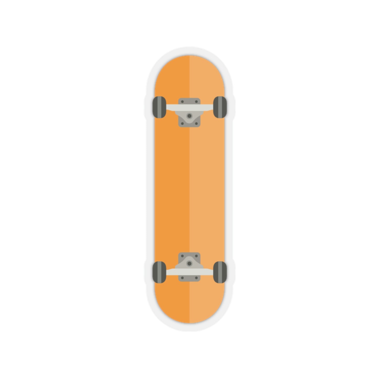 Orange Skateboard Sticker