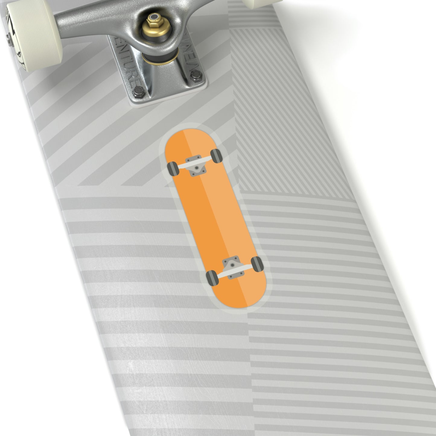 Orange Skateboard Sticker