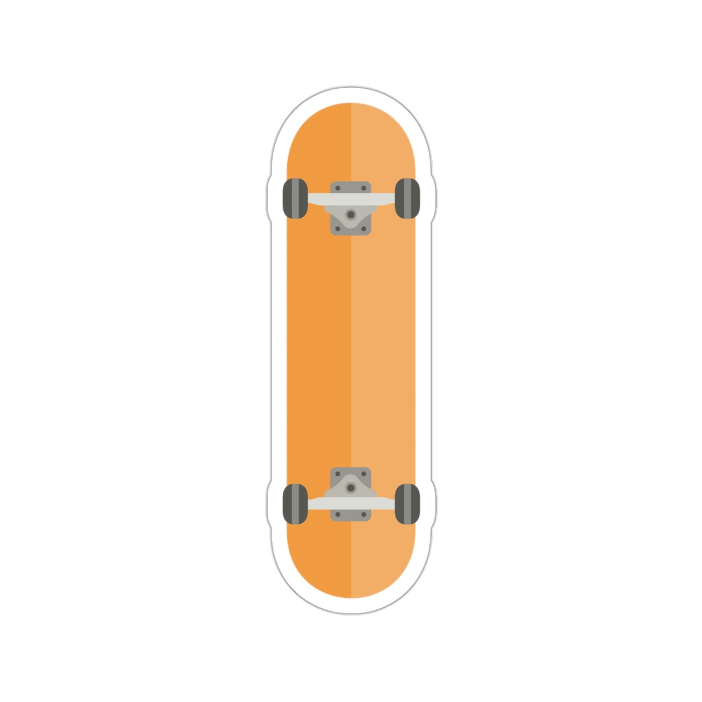 Orange Skateboard Sticker