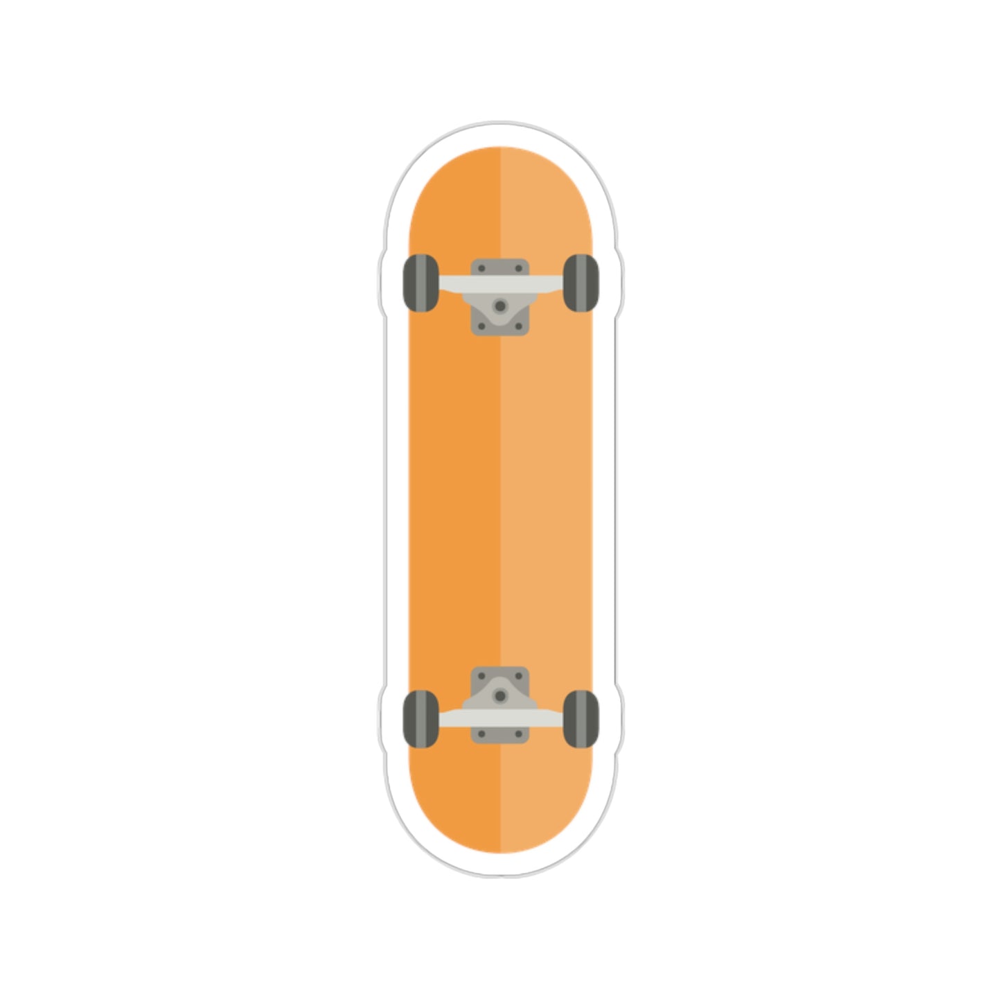 Orange Skateboard Sticker