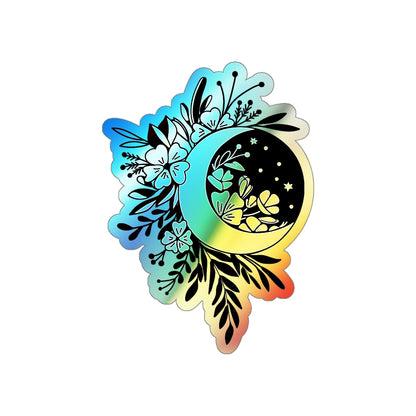 Moon Bouquet Holographic Die-cut Stickers