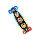 Smiley Longboard Holographic Die-cut Sticker