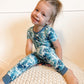 Happiness Comes in Waves 2 Piece Short Sleeve Pajamas